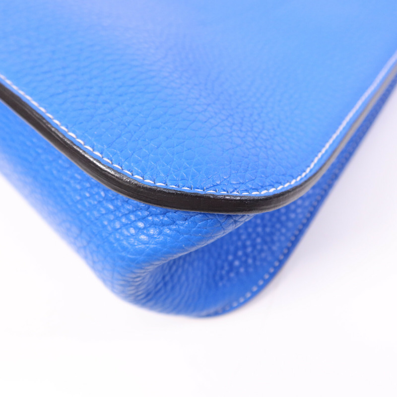 HERMES Clemence皮革Halzan 31銀扣手挽肩背兩用袋-6