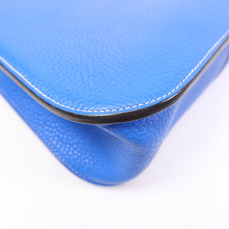 HERMES Clemence皮革Halzan 31銀扣手挽肩背兩用袋-7