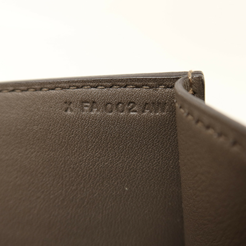 HERMES Swift皮革Medor銀扣手拿包Etain-6