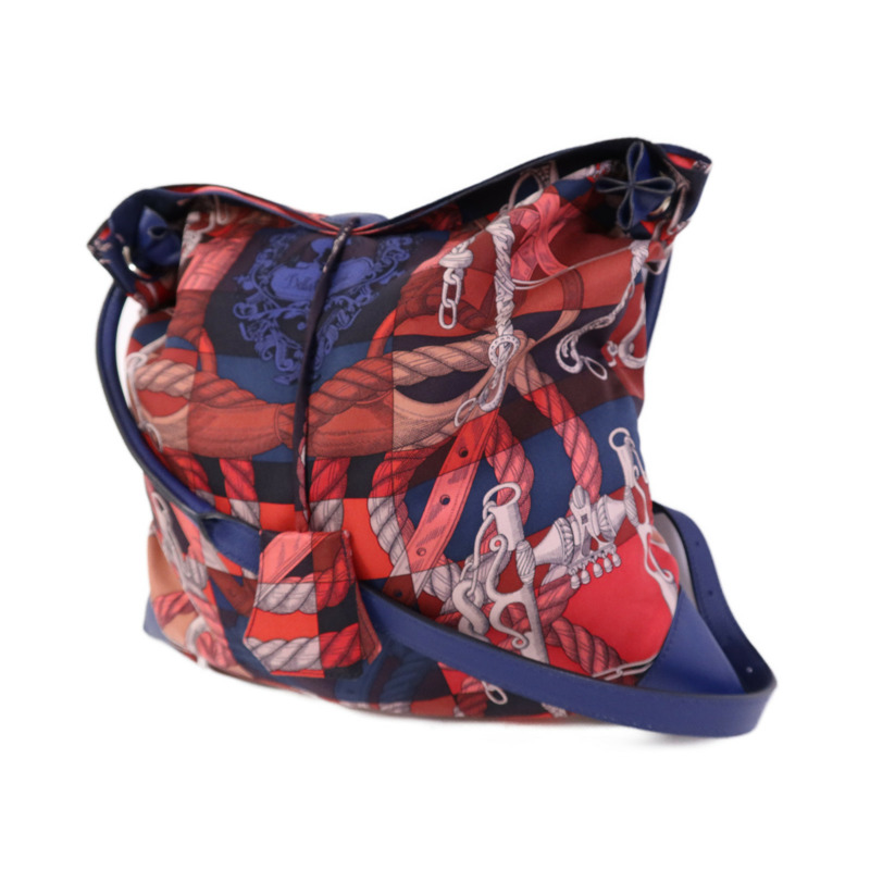 HERMES 絲質Silkycity 33銀扣肩背袋-2