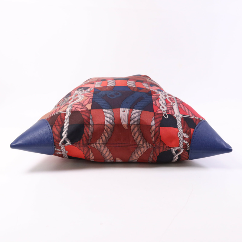 HERMES 絲質Silkycity 33銀扣肩背袋-3