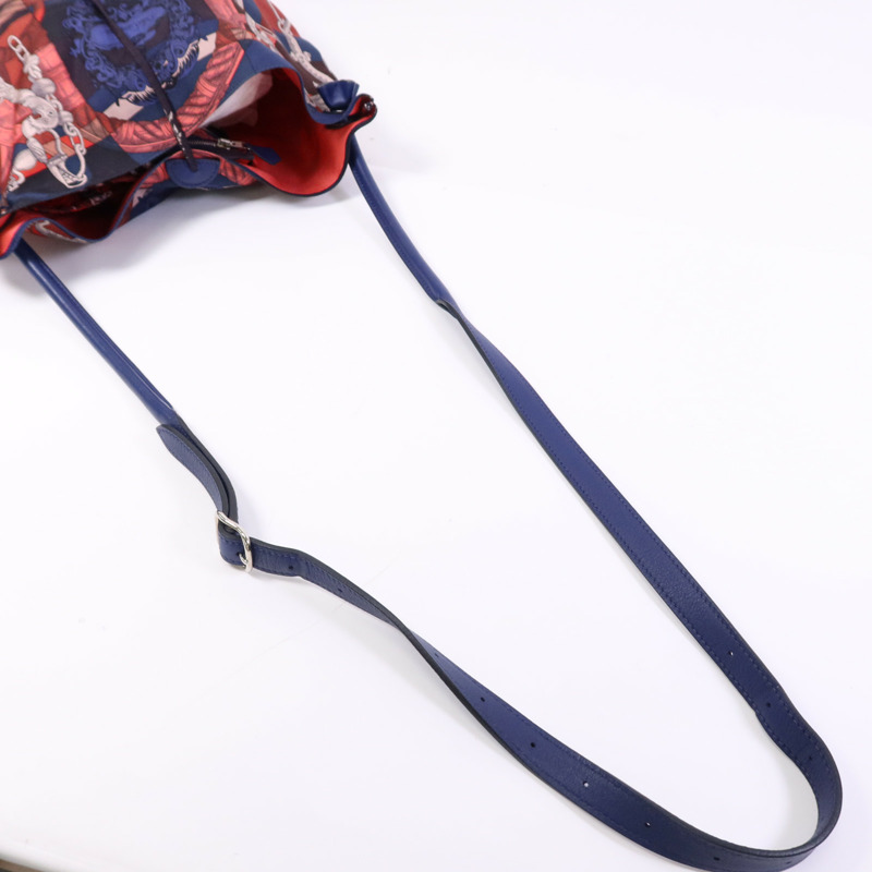 HERMES 絲質Silkycity 33銀扣肩背袋-8