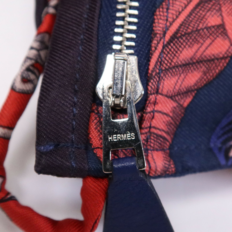 HERMES 絲質Silkycity 33銀扣肩背袋-10