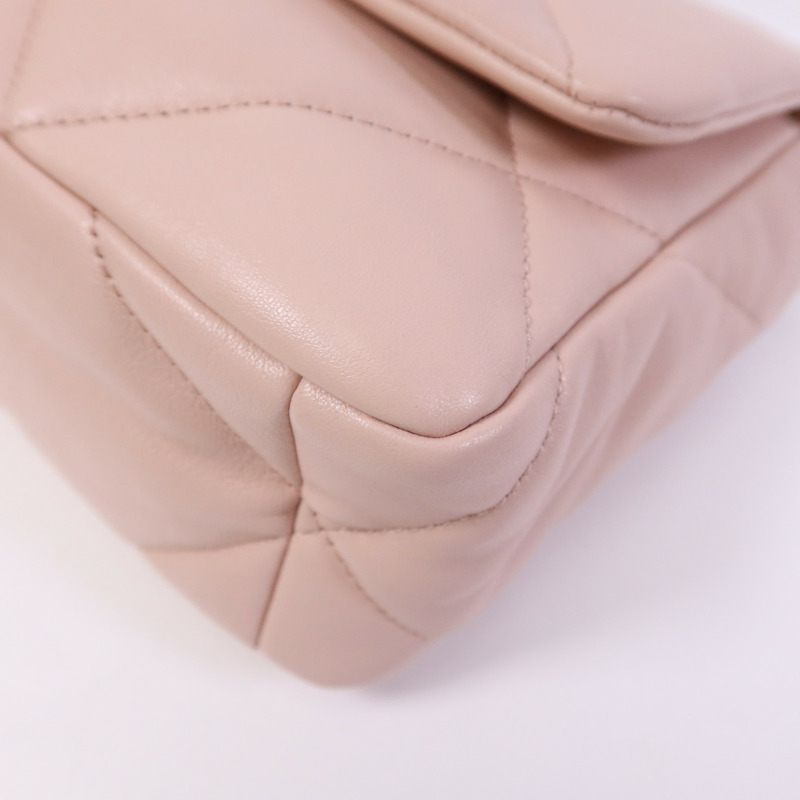 CHANEL 羊皮皮革Chanel 19 Small鏈帶肩背袋-3