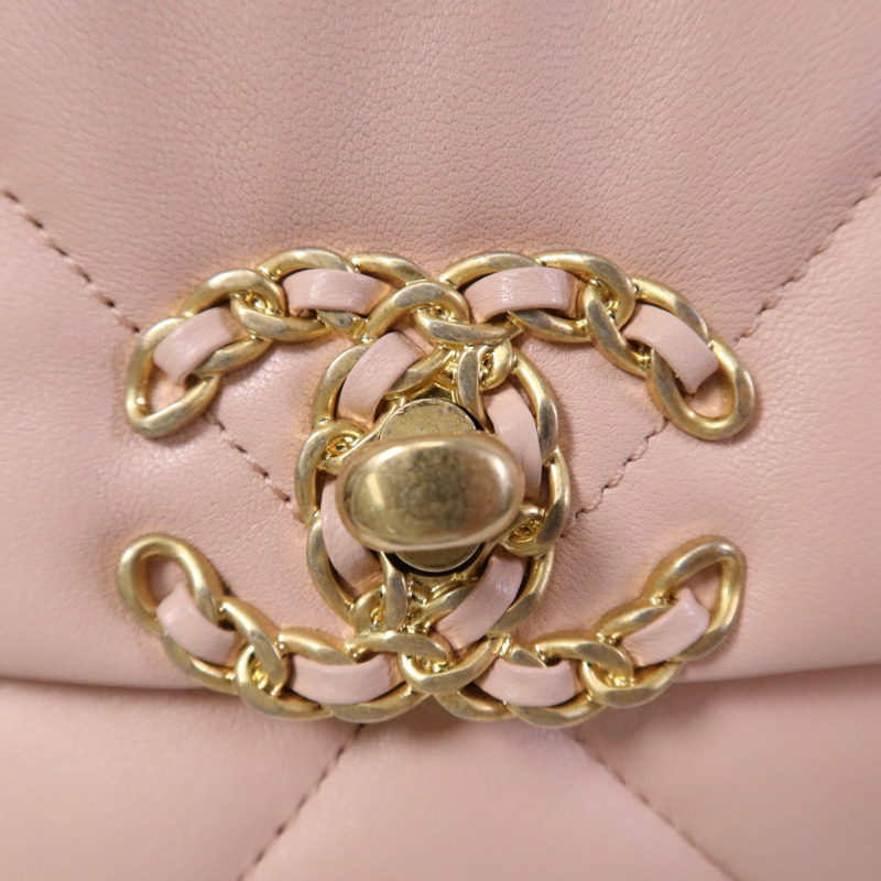 CHANEL 羊皮皮革Chanel 19 Small鏈帶肩背袋-8