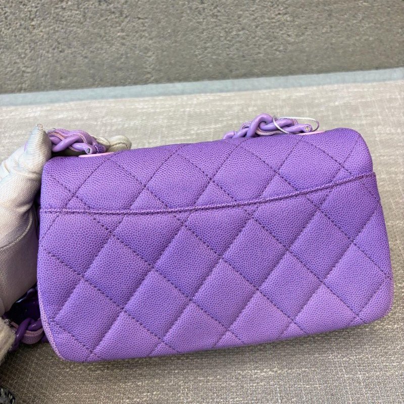 全新品 香奈兒/Chanel 早春度假繫列大Mini 薰紫色漸變鏈條包 芯片款-1