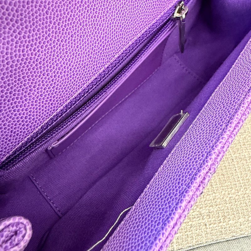 全新品 香奈兒/Chanel 早春度假繫列大Mini 薰紫色漸變鏈條包 芯片款-14