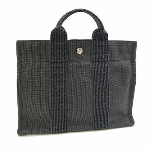 愛馬仕 Air Line Tote PM 手提包，灰色帆布，男女通用迷你手提包，愛馬仕