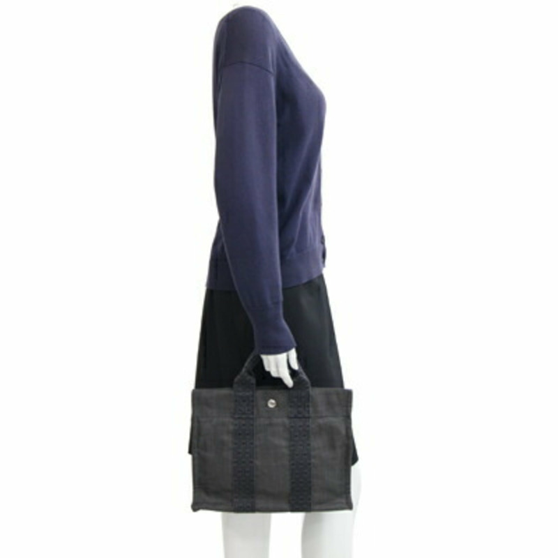 愛馬仕 Air Line Tote PM 手提包，灰色帆布，男女通用迷你手提包，愛馬仕-4