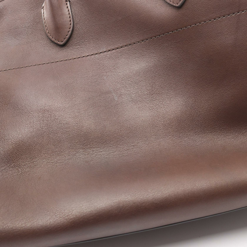 THE ROW Soft Margaux 15 手提包，棕色皮革，二手女款-5