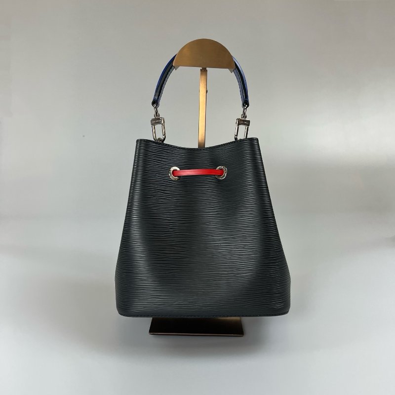 LV M52853 水波紋NOE水桶包藍橘-1