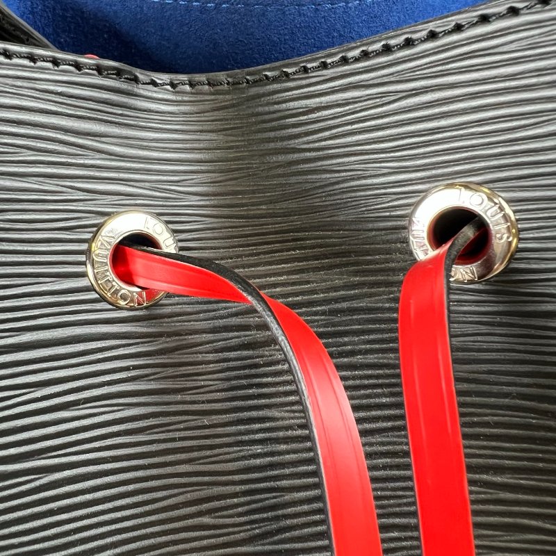 LV M52853 水波紋NOE水桶包藍橘-7