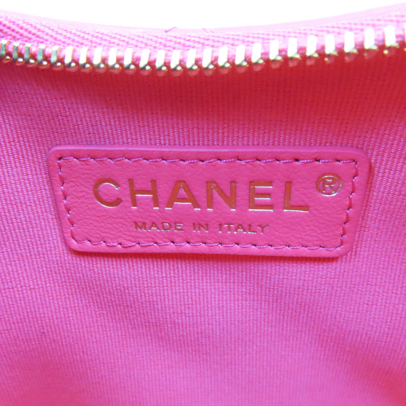 粉色 菱格紋羊皮 HOBO 鍊帶 肩背包 AS3917【CHANEL 香奈兒】 AS3917-5