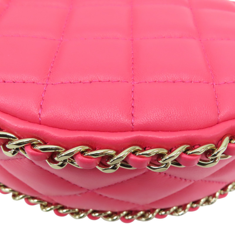 粉色 菱格紋羊皮 HOBO 鍊帶 肩背包 AS3917【CHANEL 香奈兒】 AS3917-13