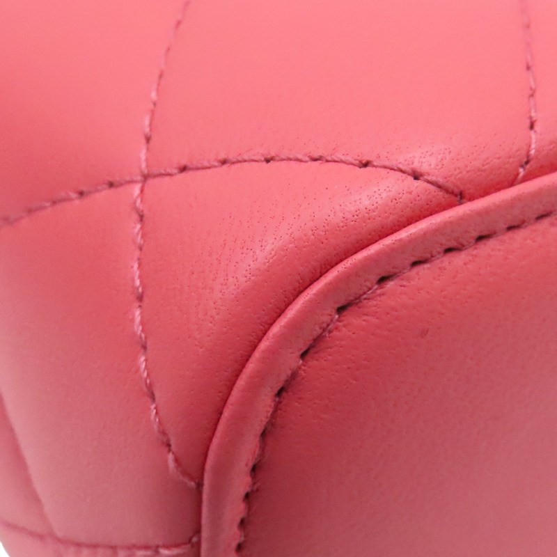 粉色 牛皮 Mini 小方包 肩背包 金扣【CHANEL 香奈兒】 AP1340-10