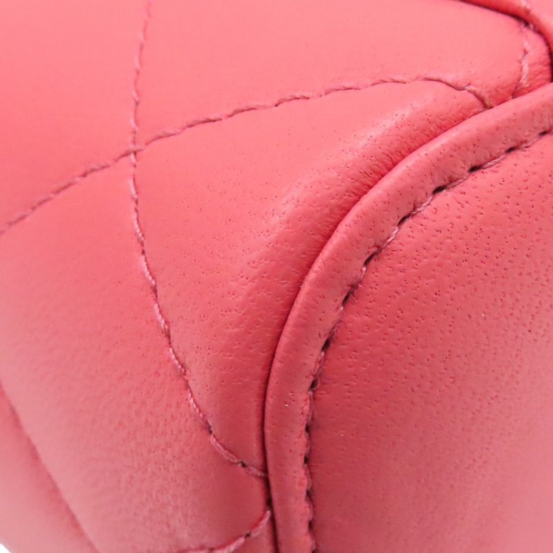 粉色 牛皮 Mini 小方包 肩背包 金扣【CHANEL 香奈兒】 AP1340-12