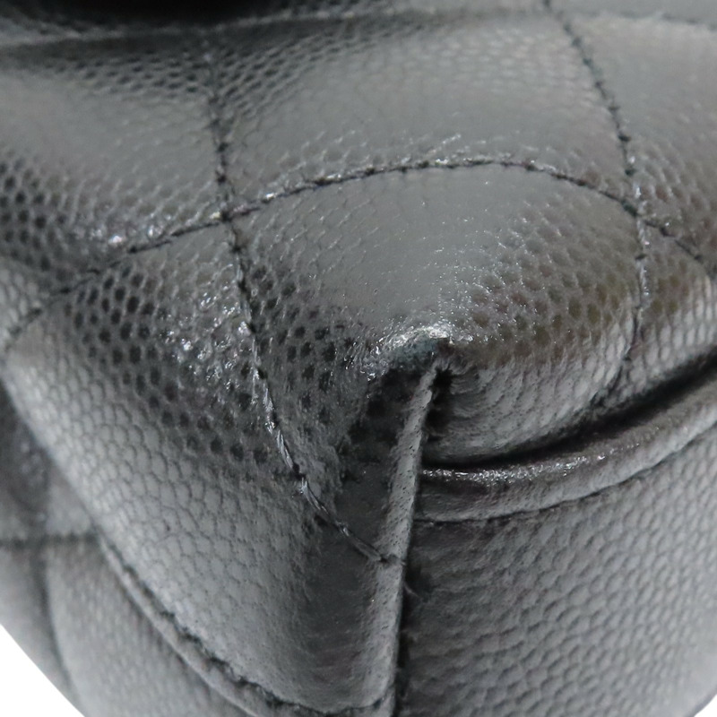 黑色 荔枝紋牛皮 Micro coco handle 兩用包 金扣【CHANEL 香奈兒】 AP4244-10