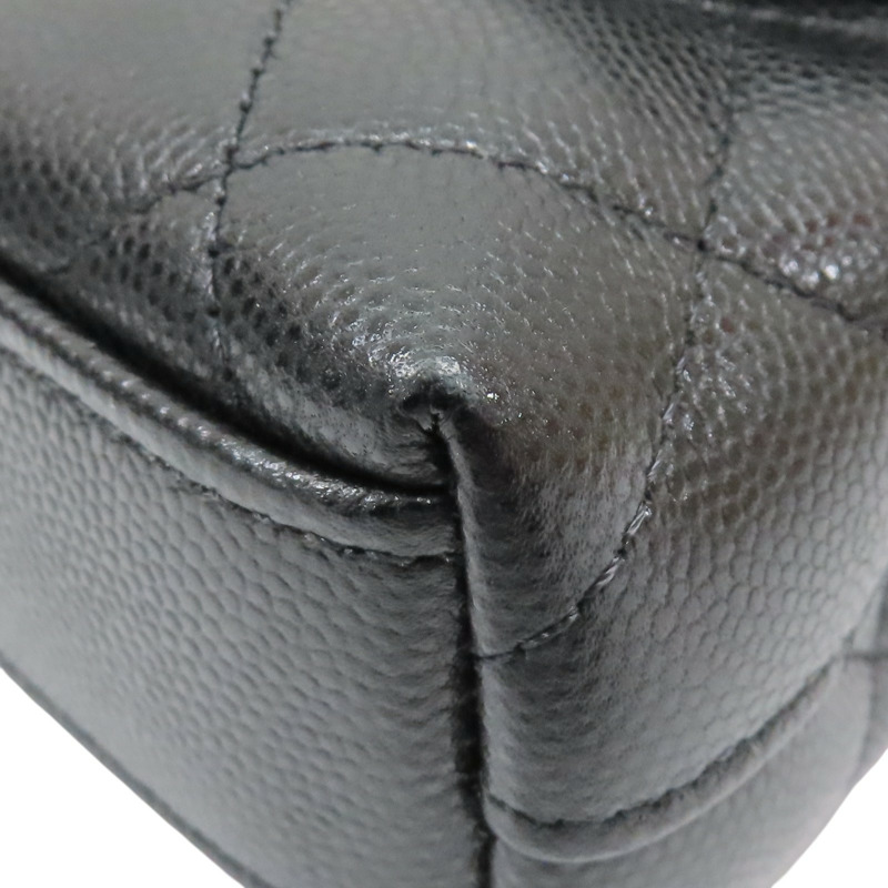 黑色 荔枝紋牛皮 Micro coco handle 兩用包 金扣【CHANEL 香奈兒】 AP4244-11