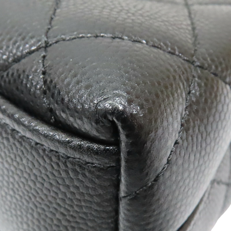 黑色 荔枝紋牛皮 Micro coco handle 兩用包 金扣【CHANEL 香奈兒】 AP4244-13