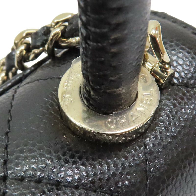 黑色 荔枝紋牛皮 Micro coco handle 兩用包 金扣【CHANEL 香奈兒】 AP4244-15