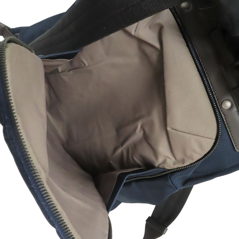 藍/棕色 尼龍 編織牛皮 後背包 409595【BOTTEGA VENETA 寶緹嘉】 409595-6