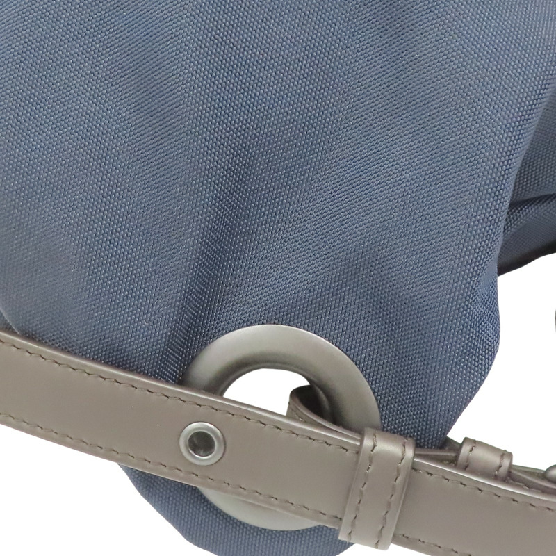 藍/棕色 尼龍 編織牛皮 後背包 409595【BOTTEGA VENETA 寶緹嘉】 409595-12