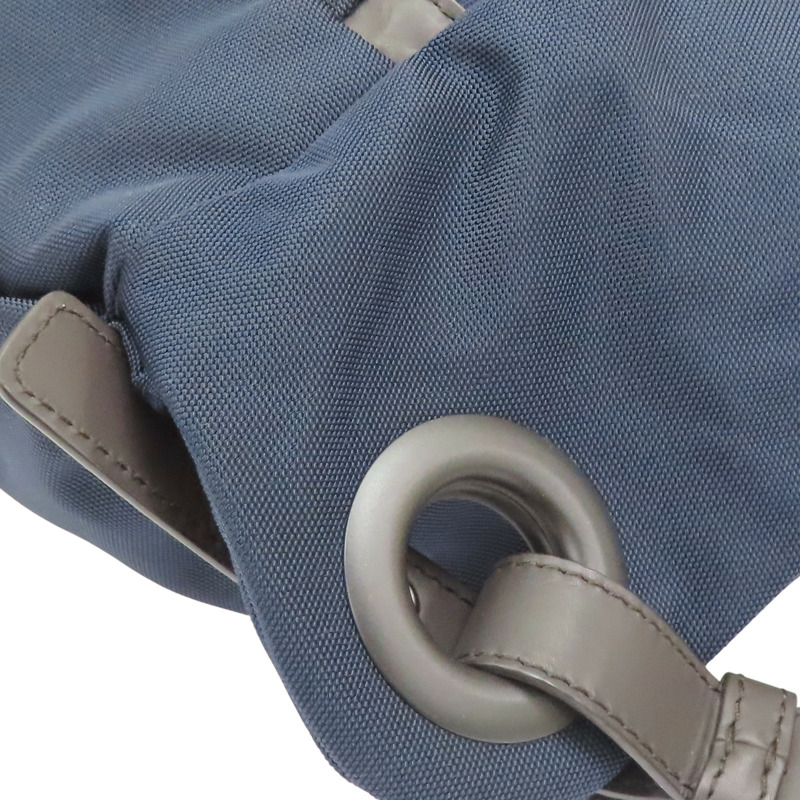 藍/棕色 尼龍 編織牛皮 後背包 409595【BOTTEGA VENETA 寶緹嘉】 409595-14