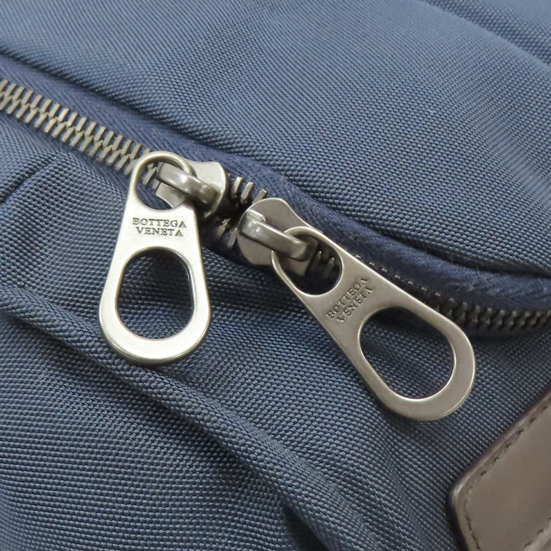 藍/棕色 尼龍 編織牛皮 後背包 409595【BOTTEGA VENETA 寶緹嘉】 409595-15