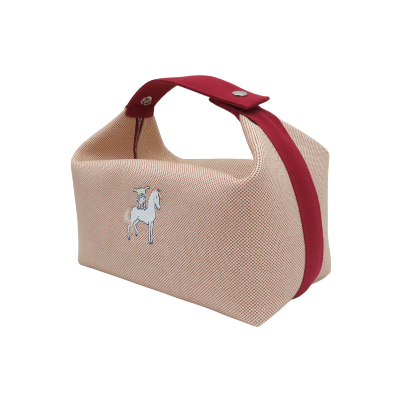 紅色 帆布/棉布 Bride a Brac GM 收納包 手提包 H103587M 【HERMES 愛馬仕】 H103587M-2