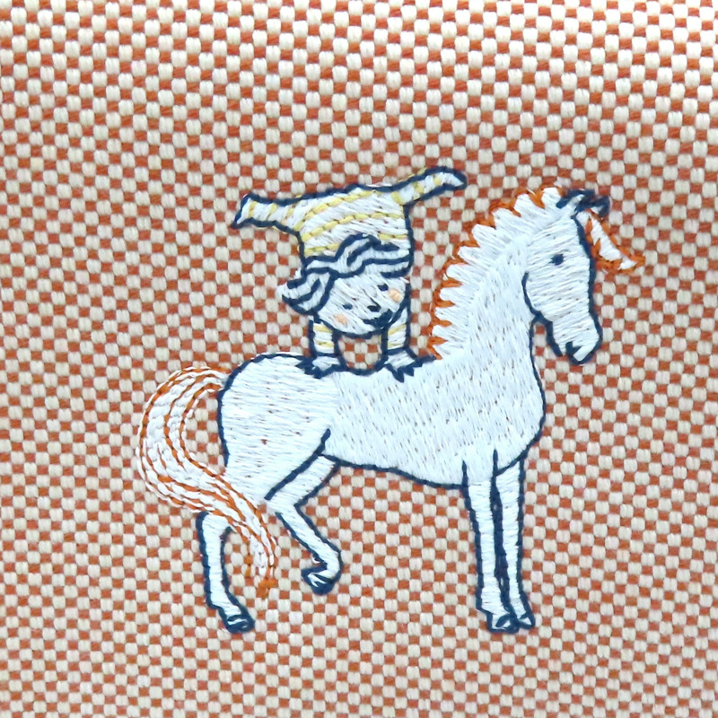 紅色 帆布/棉布 Bride a Brac GM 收納包 手提包 H103587M 【HERMES 愛馬仕】 H103587M-9