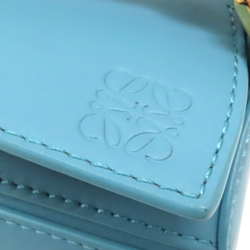 藍色 牛皮 宮崎駿 Puzzle mini 兩用包【LOEWE 羅威】-5