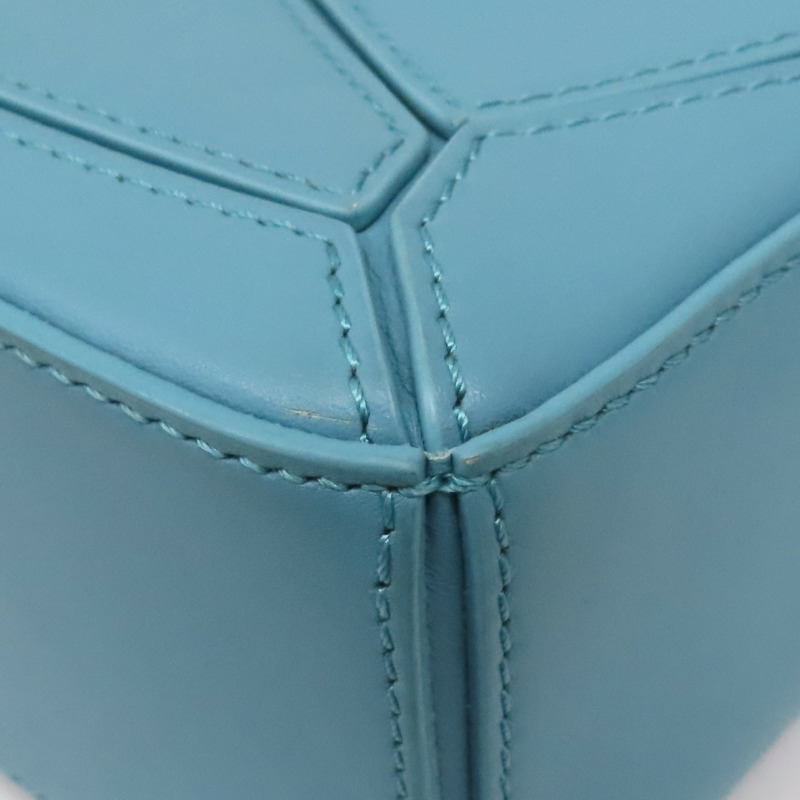 藍色 牛皮 宮崎駿 Puzzle mini 兩用包【LOEWE 羅威】-10