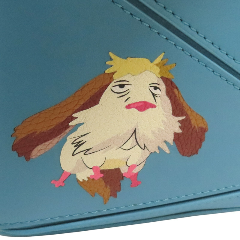 藍色 牛皮 宮崎駿 Puzzle mini 兩用包【LOEWE 羅威】-14