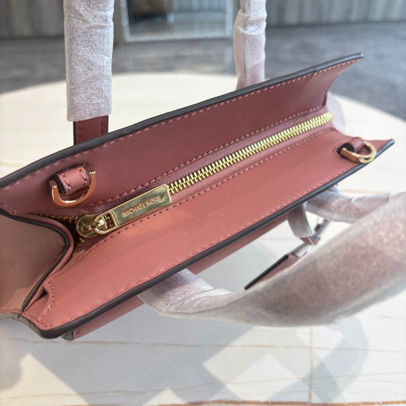 *SHIHNA名牌精品* MK Cece 金色壓扣鎖頭前口袋雙色老花斜背/手提包-4