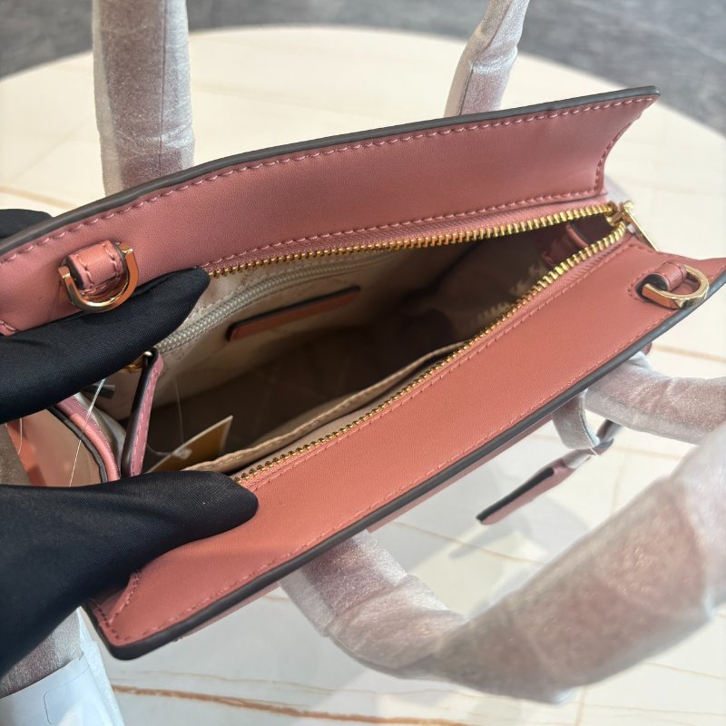 *SHIHNA名牌精品* MK Cece 金色壓扣鎖頭前口袋雙色老花斜背/手提包-5