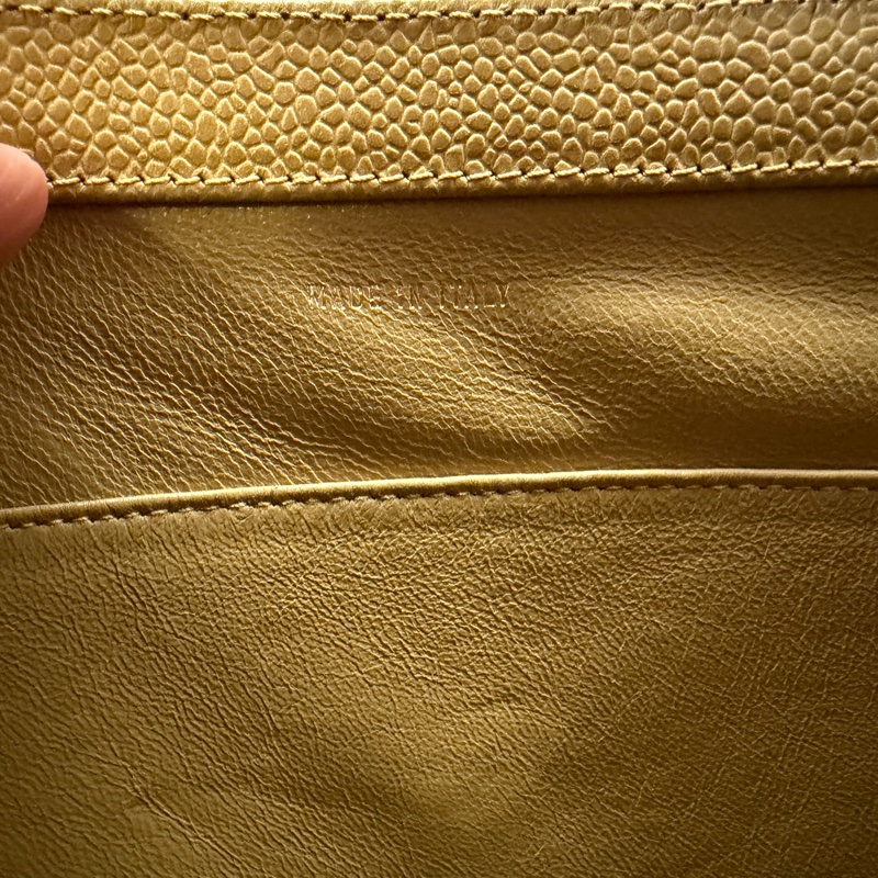 Chanel vintage 經典皮革斜挎包Vintage Chanel Tan Pebble Leather Shoulder Bag-16