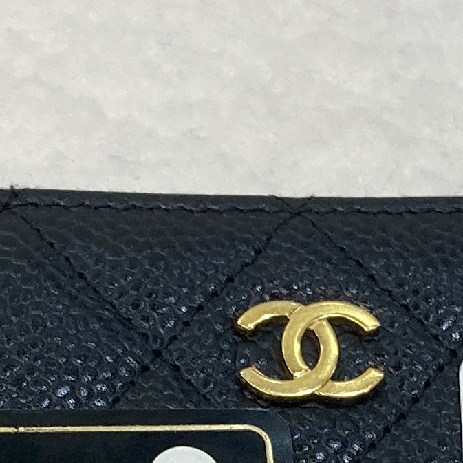 香奈兒長夾Chanel黑金荔紋皮拉鏈長夾A50097-17
