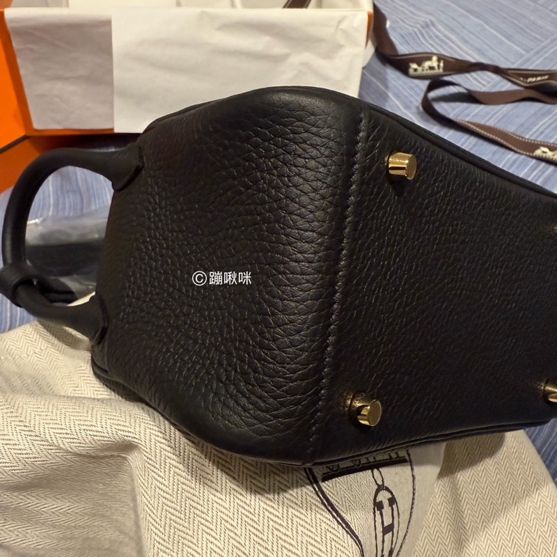 Hermes mini Lindy 二代 黑金 最新K刻 全新全配-11