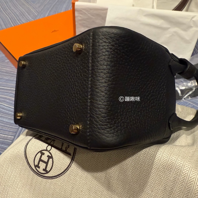 Hermes mini Lindy 二代 黑金 最新K刻 全新全配-12