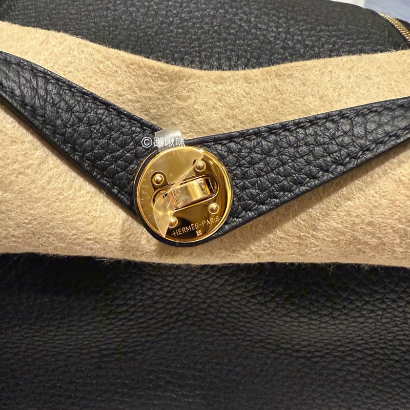 Hermes mini Lindy 二代 黑金 最新K刻 全新全配-18