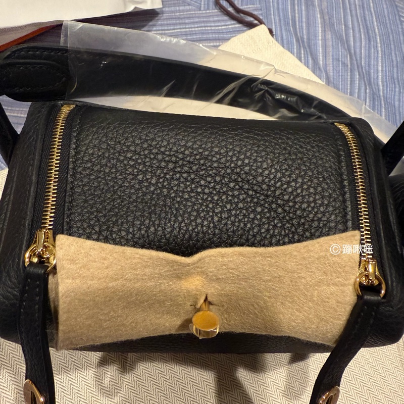 Hermes mini Lindy 二代 黑金 最新K刻 全新全配-22