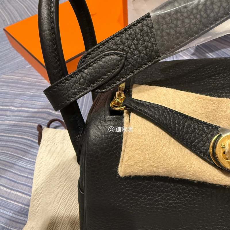 Hermes mini Lindy 二代 黑金 最新K刻 全新全配-23