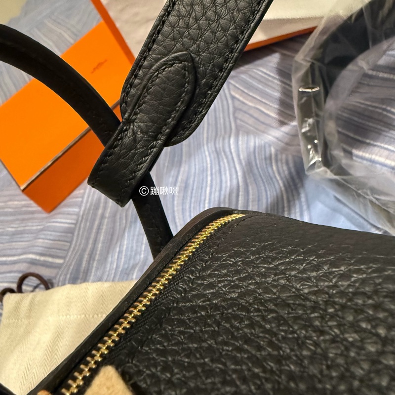 Hermes mini Lindy 二代 黑金 最新K刻 全新全配-25
