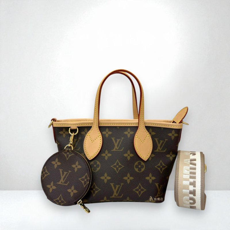 JS1212-LV Neverfull BB原花奶茶色寬背帶托特包 M46705-0