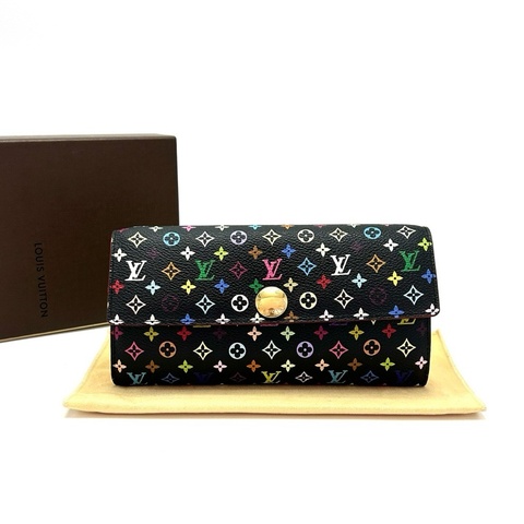 LV 路易威登黑三彩金豆豆錢包