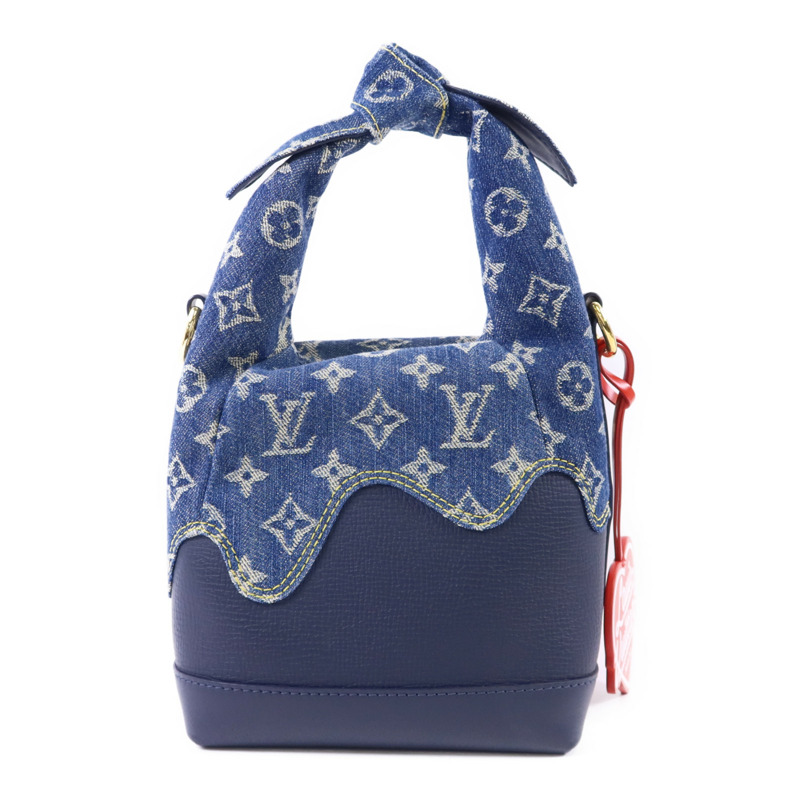 LOUIS VUITTON NIGO Monogram Denim Cruiser金扣手挽肩背兩用袋-1