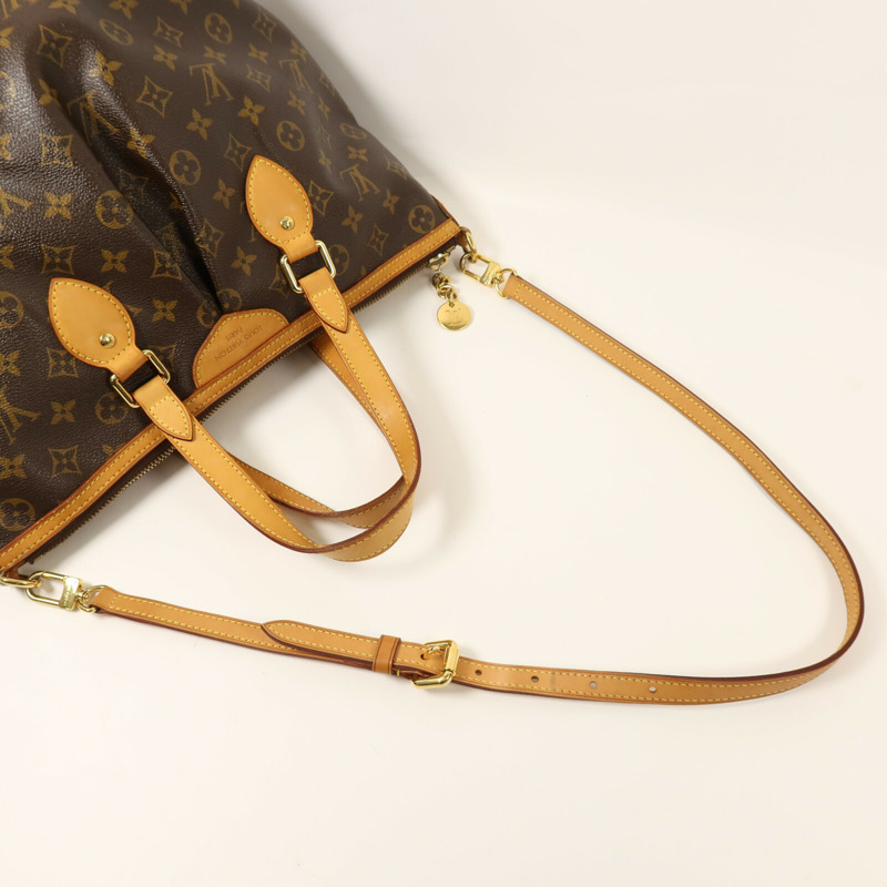 LOUIS VUITTON Monogram Palermo PM金扣手挽肩背兩用袋棕色-7