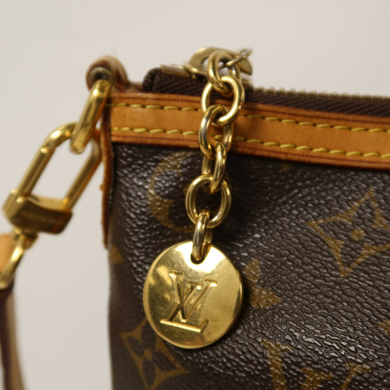 LOUIS VUITTON Monogram Palermo PM金扣手挽肩背兩用袋棕色-8
