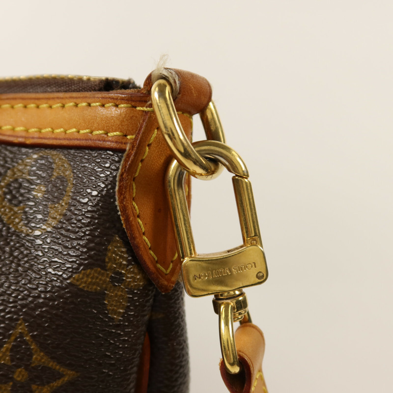 LOUIS VUITTON Monogram Palermo PM金扣手挽肩背兩用袋棕色-9