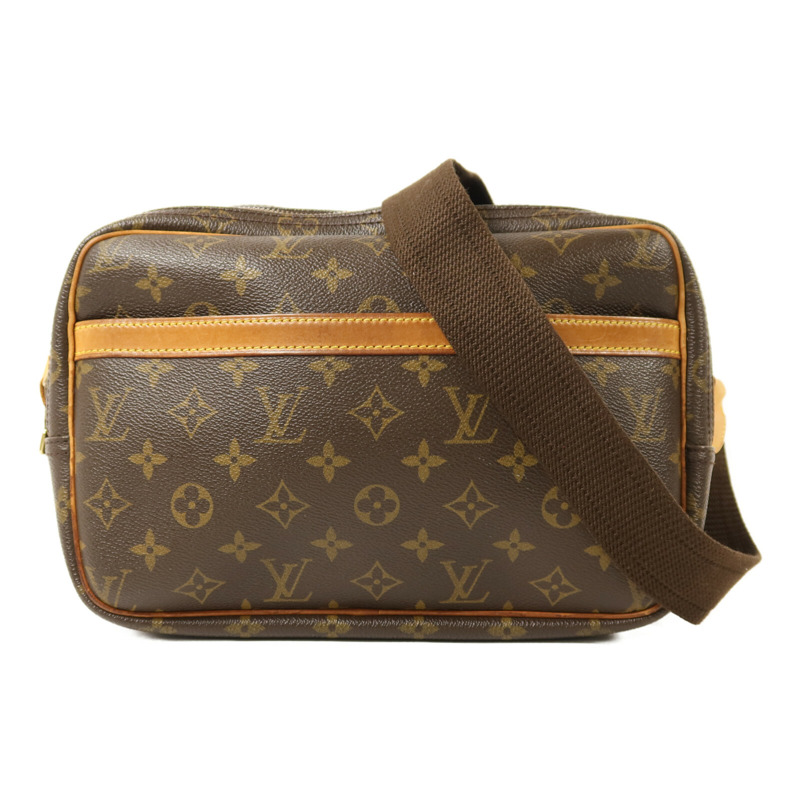 LOUIS VUITTON Monogram Reporter PM金扣肩背袋-0